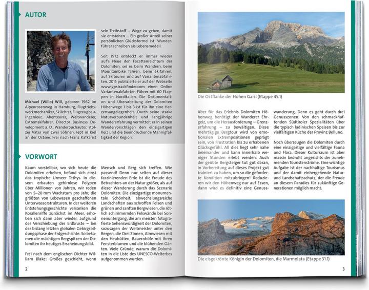 Actual product image Wanderführer Dolomiten Höhenweg 1 bis 3 (German, Michael Will, 2021)