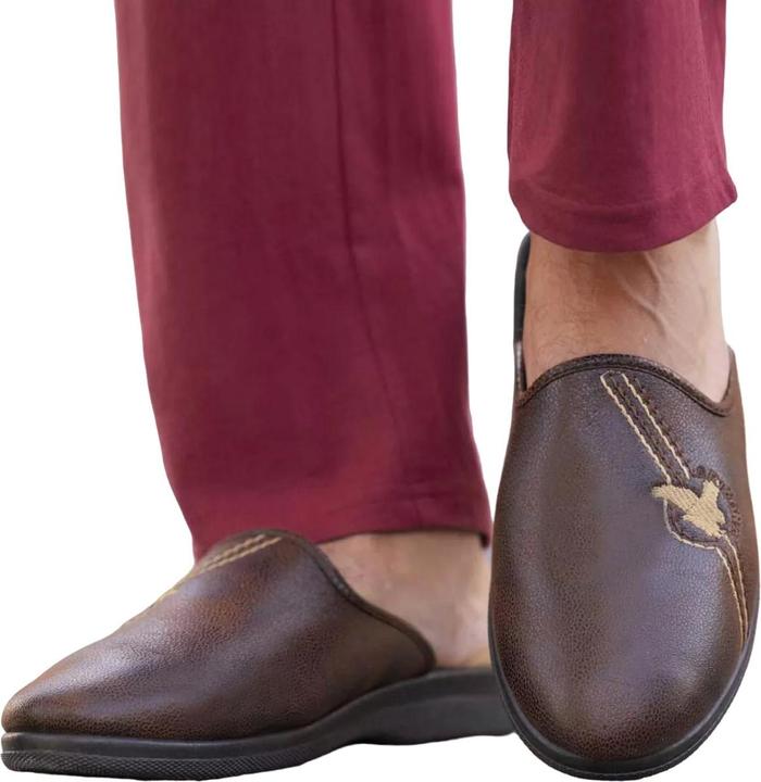 Image du produit Atlas For Men Mens Fleece Lined Slippers (pantoufles en laine polaire) (42)