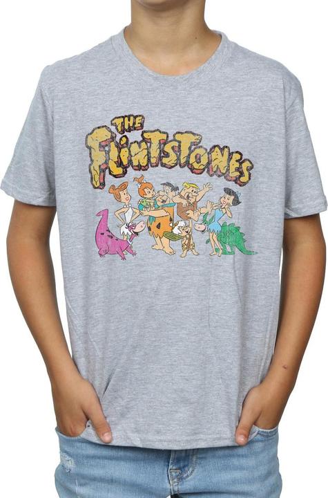 Immagine prodotto The Flintstones Group Distressed Maglietta Ragazzi (128)