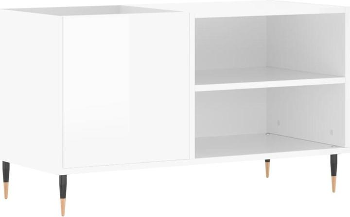 Produktbild VidaXL Plattenschrank Hochglanz-Weiss 85x38x48 cm Holzwerkstoff
