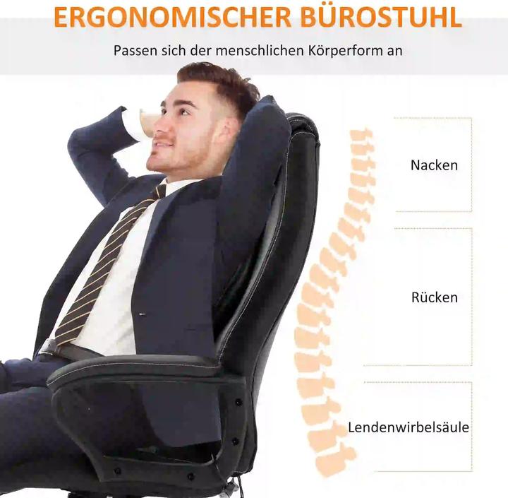 Produktbild Homcom Bürostuhl mit Massage höhenverstellbar