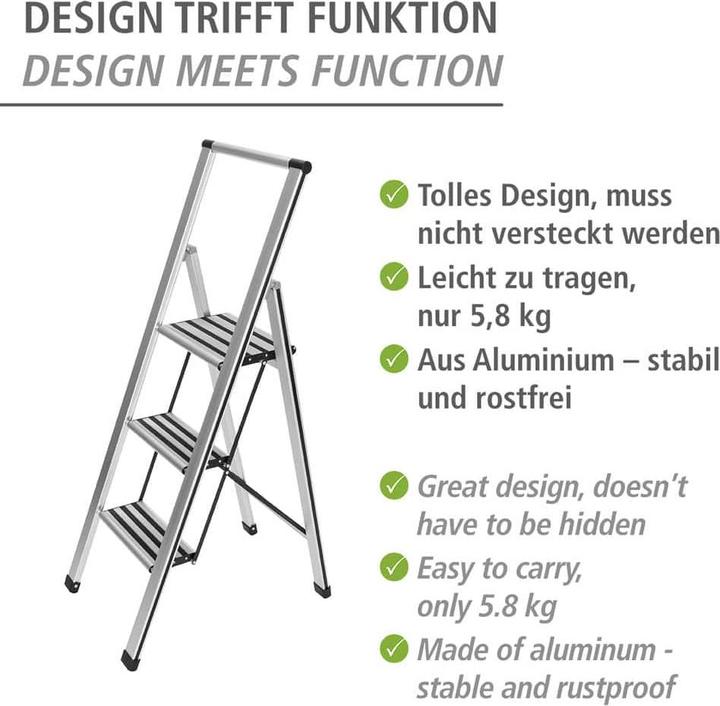 Produktbild Wenko Haushaltsleiter (Trittleiter, 44 cm)