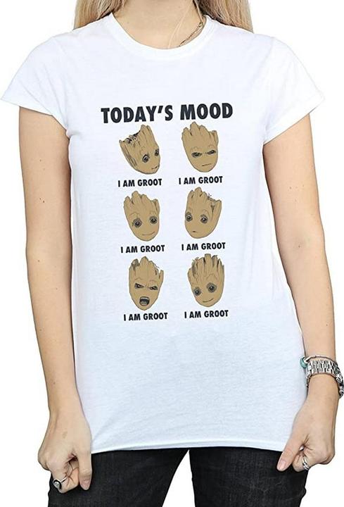 Image du produit Guardians of the Galaxy Femmes/Les femmes - Today's Mood Baby Groot - T-shirt boyfriend en coton (3XL)