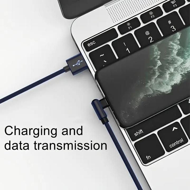 Produktbild Cbx 90 Grad Winkel Ladekabel USB-C / USB-A, 100cm (1 m)