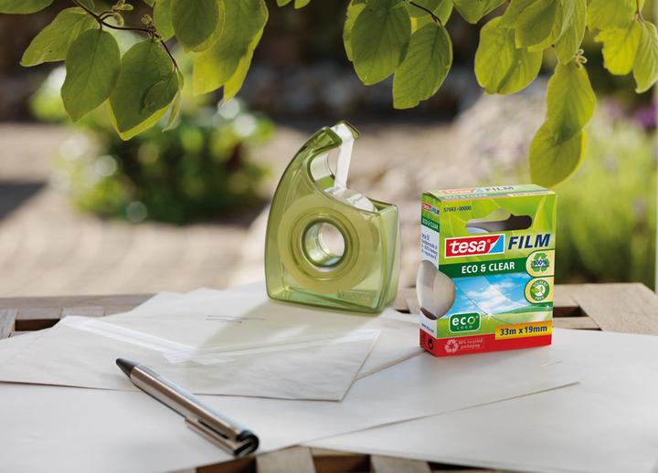 Produktbild tesa tesafilm ECO & CLEAR, lösungsmittelfrei und alterungsbeständig (19 mm)