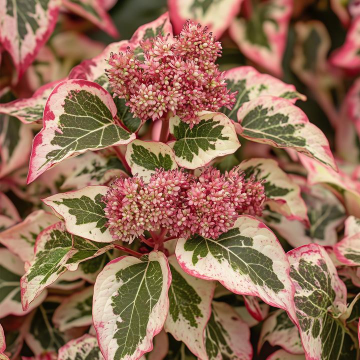 Actual product image Plant in a Box Hydrangea serrata 'Euphorbia Pink' - Hydrangea set of 2 (40 cm)