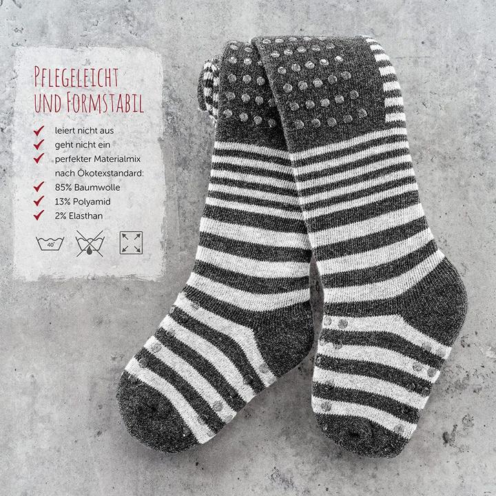 Image du produit La Loona LaLoona Collants pour bébé - Rayures Grises - (74/80)