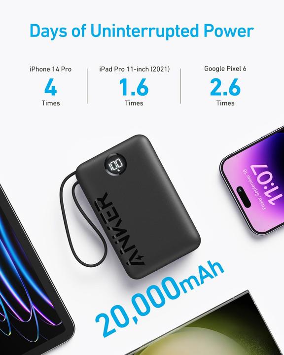 Actual product image Anker 335 PowerCore (20000 mAh, 22.50 W, 74 Wh)