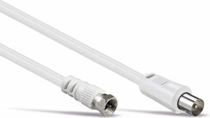 Goobay SAT/Antenna Anschlusskabel, Weiss, 1.5 m (Antennenkabel)