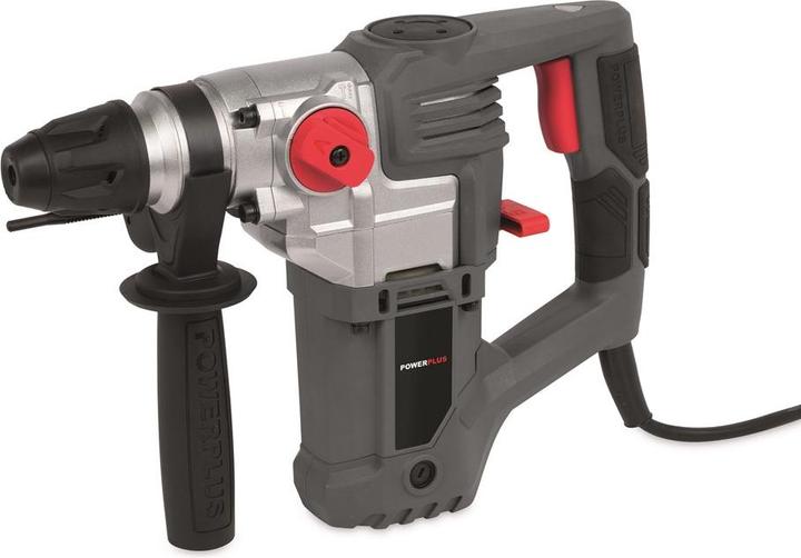 Actual product image Powerplus POWE10060 Hammer drill - 900W - 4J - SDS-Plus - Incl. Storage case and 7 accessories (Electrical connection)