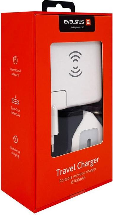 Image du produit Evelatus Adaptateur de voyage Chargeur sans fil EWC06 (15 W)