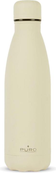 Actual product image Puro Thermal drinking bottle stainless steel, BPA free, 500ml, beige color (0.50 l)