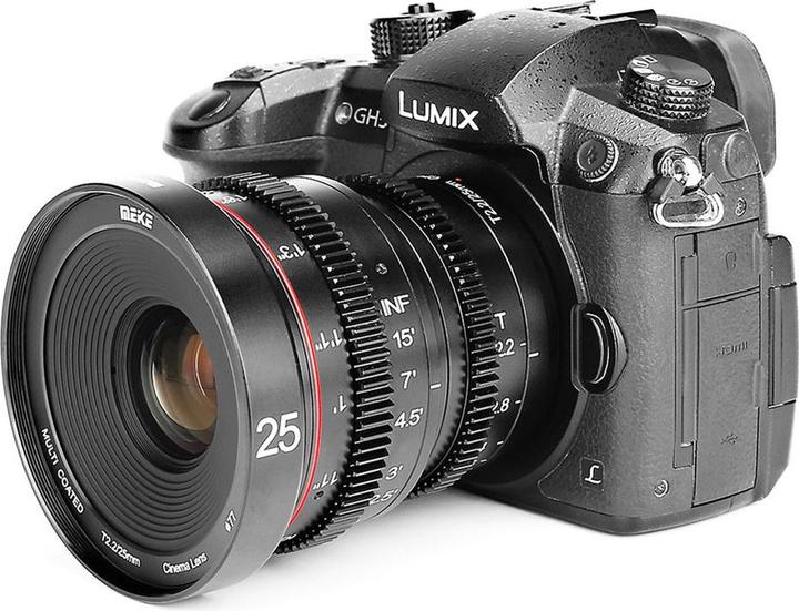 Image du produit Meike Lentille cinématographique 25 mm T2.2-22 MFT (Micro Four Thirds, APS-C / DX)