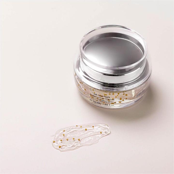 Image du produit Symbiosis Acide hyaluronique + Niacinamide) Perles d'or 24k Éclat Charmeur (50 ml, Gel visage)
