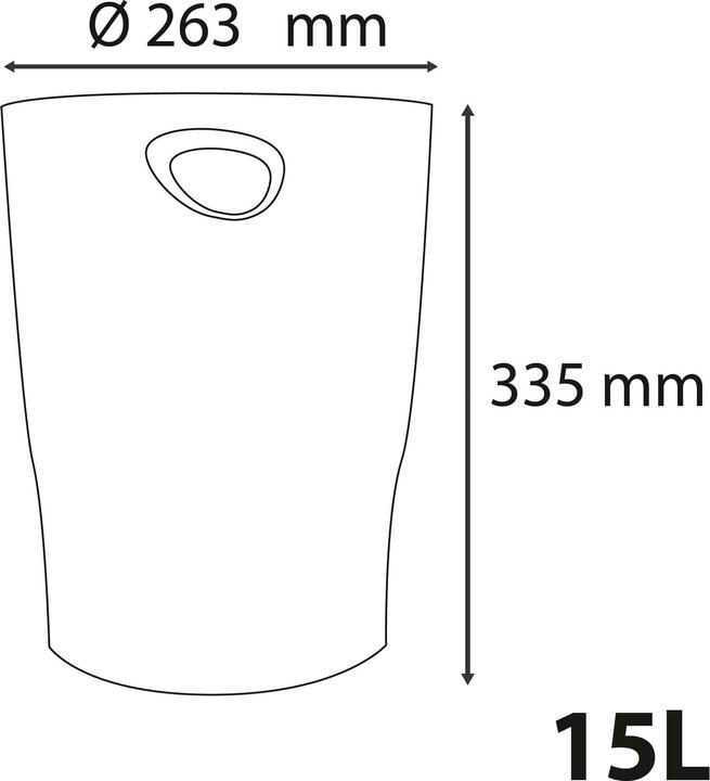 Produktbild Exacompta Papierkorb Ecobin Skandi (15 l)