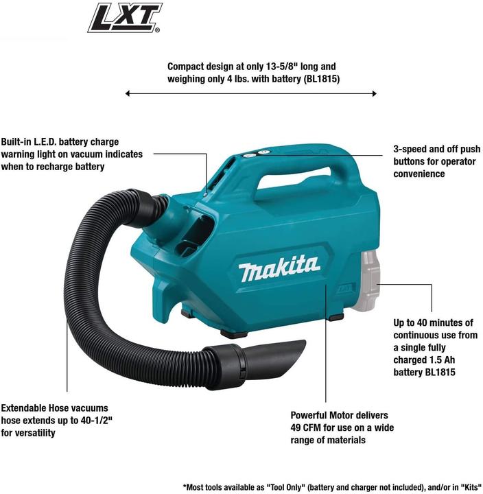Image du produit Makita DCL184Z (Aspirateur eau et poussière)