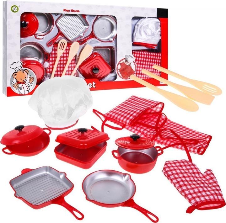 Produktbild Ramiz Küchenset 14 EL Handschuhschürze rot