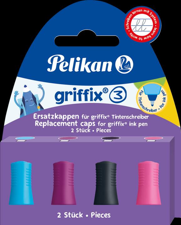 Immagine prodotto Pelikan Cappuccio di ricambio per penna a inchiostro griffix, assortito (Pink, Blu, Verde, Rosso, 1 x)