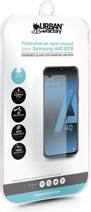Immagine prodotto Proteggi schermo/Retro di fabbrica TGS07UF per smartphone Proteggi schermo trasparente Samsung 1 Pz. (1 Pezzo/i, Samsung Galaxy A40)