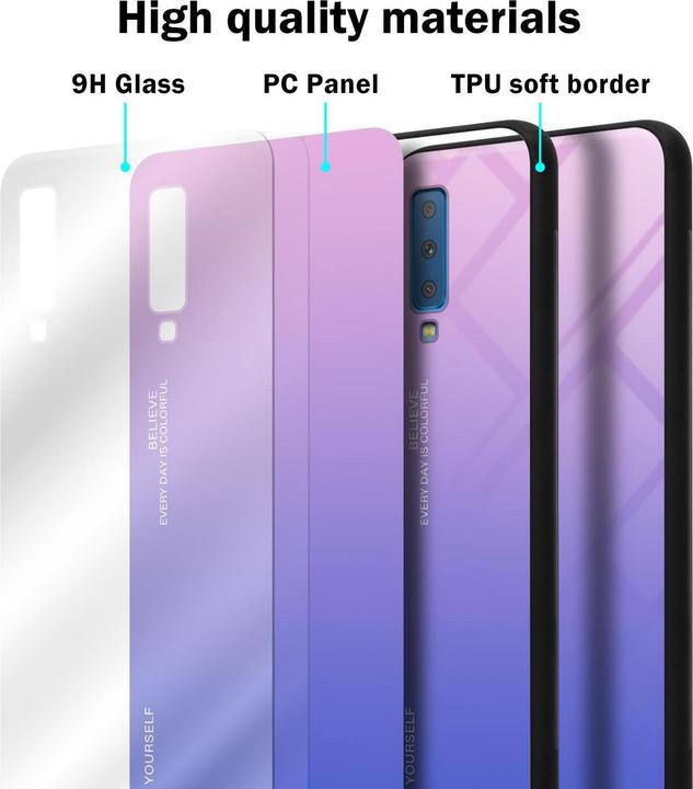 Productafbeelding Cadorabo TPU 2 kleuren glasdekking (Samsung Galaxy A7 (2018))
