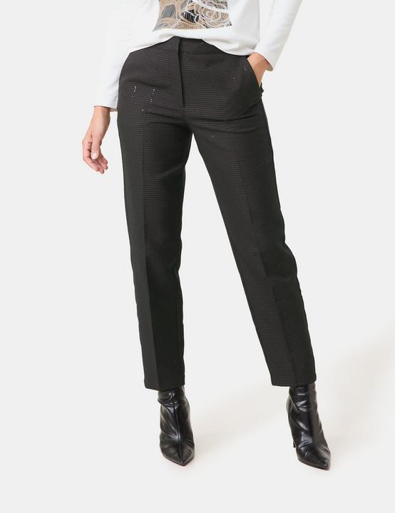 Actual product image Gerry Weber Elegant trousers with sequins trousers cloth/combi shortened - 64318 (44)