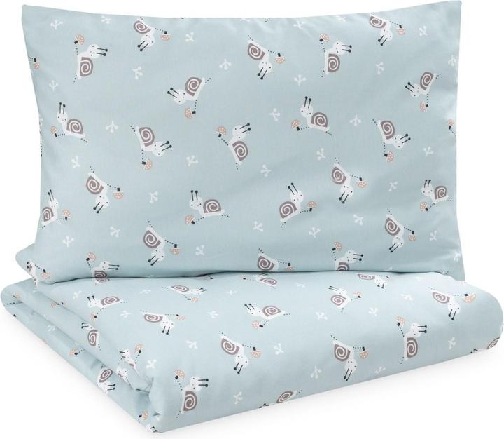 Actual product image Julius Zöllner Children's Bedding Jersey Snail 100 x 135 + 40 x 60 cm