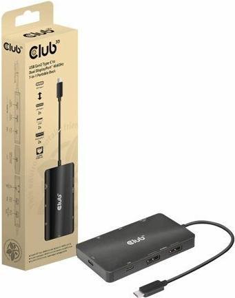 Produktbild Club 3D Club3D - Dockingstation - USB-C 3.2 Gen 2 - 2 x DP - 1GbE