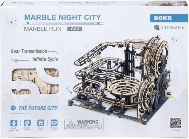 Produktbild Rokr Night City Kugelbahn - 3D Holzbausatz