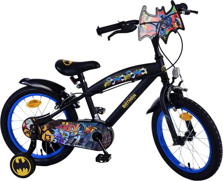 Batman 16 Zoll Kinderfahrrad schwarz - Sicherheit, Komfort und Spass in einem!
