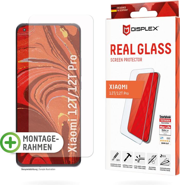 Actual product image Displex Real Glass, 2D Panzerglas (1 Piece, Xiaomi 12T Pro, Xiaomi 12T)