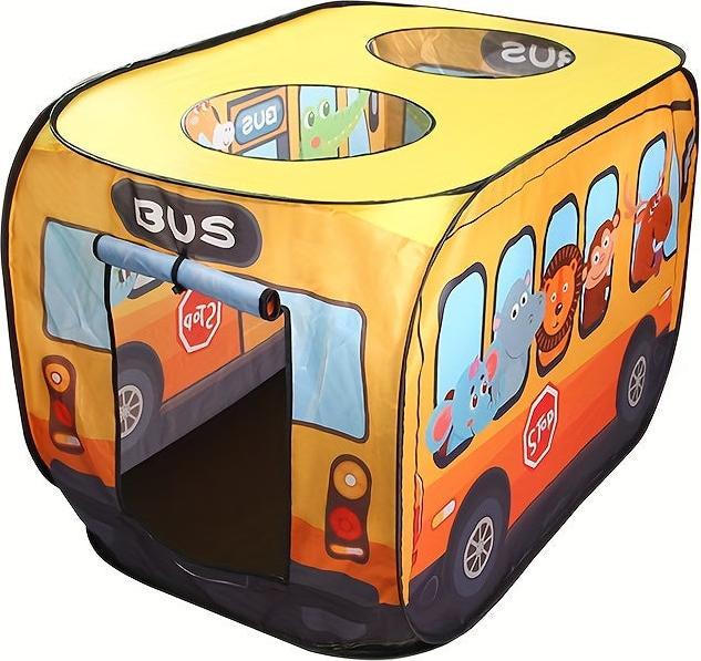 Image du produit Activity Board Tente d'autocar pour enfants, maison de jeu intérieure, maison de jeu extérieure.