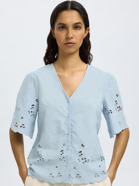 Actual product image Selected Femme Besticktes Kurzarmhemd (36)