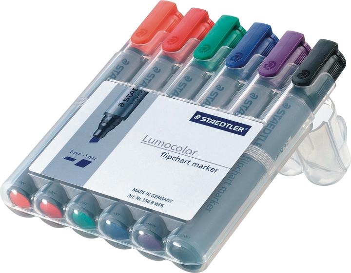 Image du produit Staedtler Marqueur Lumocolor pour tableau à feuilles mobiles (Grey, 5 mm, 6 x)