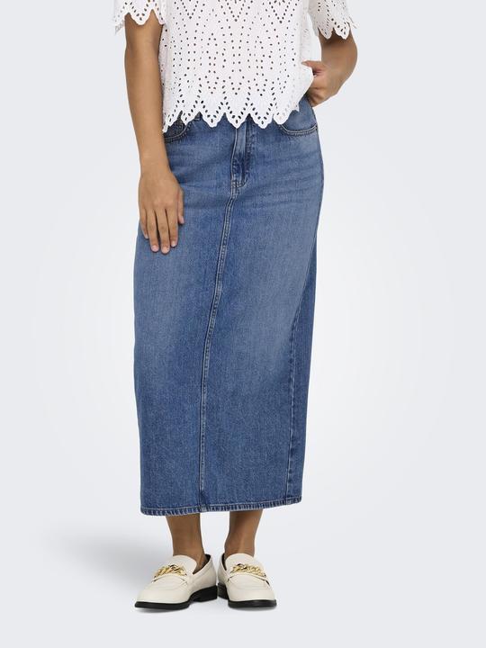 Only Onllumi Midi Back Slit Skirt Dnm Pimnoos