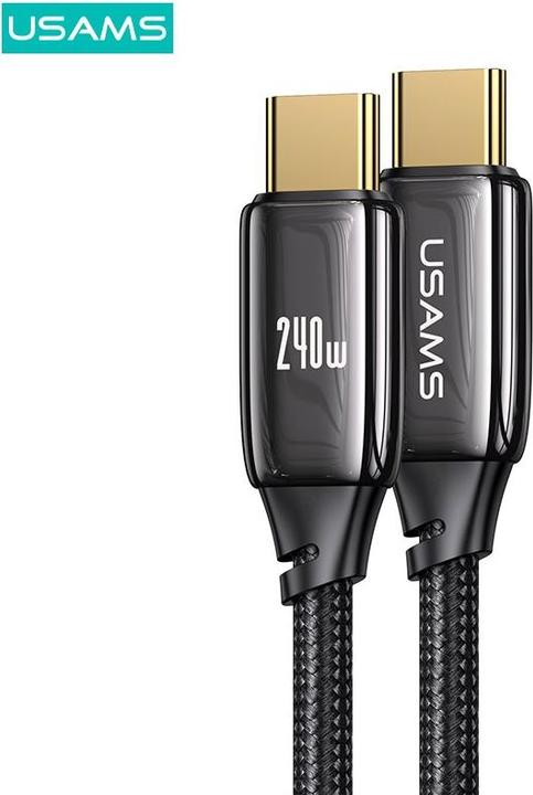 Actual product image Usams Charging Cable Type-C to Type-C - Black (1.20 m, USB 3.1)