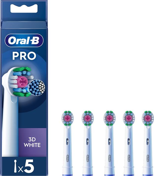 Actual product image Oral-B Oral B - Pro 3D White Toothbrush Heads - White - 5 count (5 x)