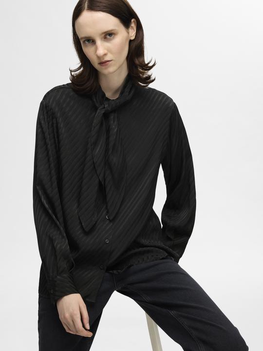 Image du produit Selected Femme Blouse en satin à noeuds (40)