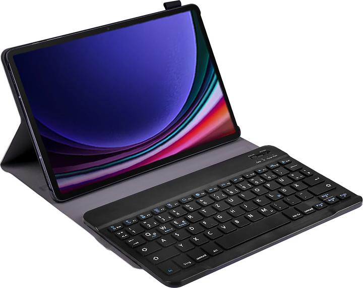 Produktbild Cazy Hoes met Toetsenbord QWERTZ - geschikt voor Samsung Galaxy Tab S9 - Zwart (DE, Galaxy Tab S9 FE)