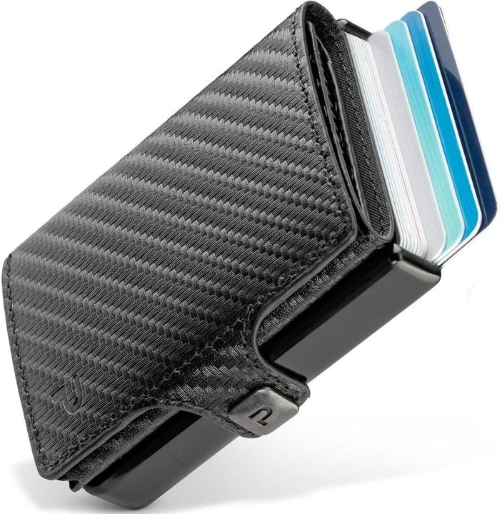 Actual product image Puristo KLIK MAGNET Slim Wallet Carbon 7s