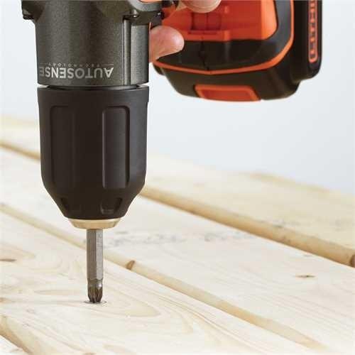 Actual product image Black & Decker 18V cordless drill Autosense (Rechargeable battery operated)