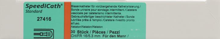 Image du produit Coloplast SpeediCath 1x Cathéter CH16 40cm Homme Nelaton 30 Btl