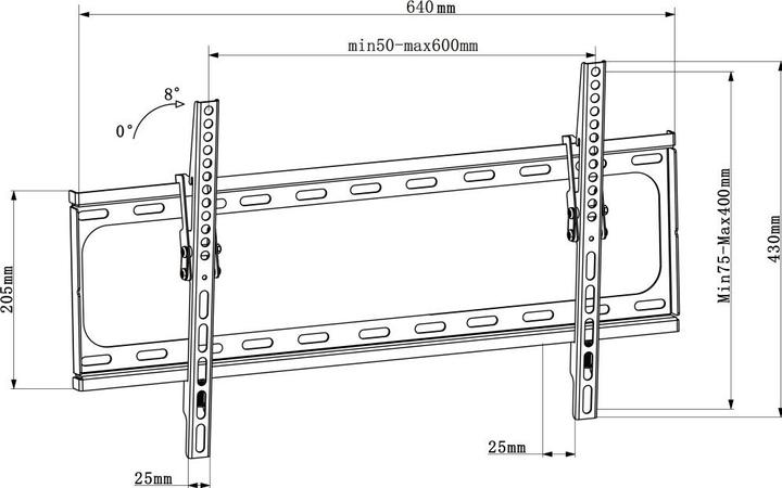 Actual product image Techly Wandhalterung für LED/LCD (Wall, 70", 60 kg)