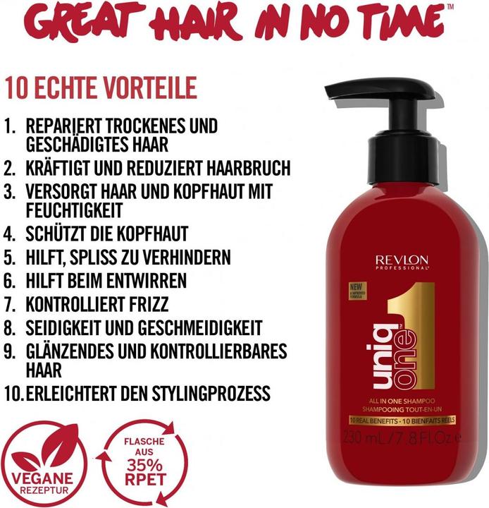 Produktbild Revlon Professional Uniqone™ Hair Treatment Classic + All In One Shampoo Pack (230 ml, Flüssiges Shampoo)