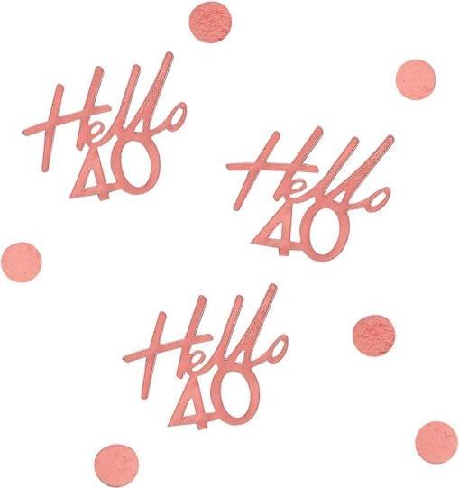Actual product image Ginger Ray Confetti Rose gold "Hello 40