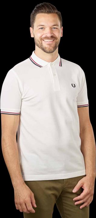 Image du produit Fred Perry Twin Tipped Polo Shirt Short Sleeve Snow White (3XL)