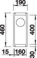 Produktbild Blanco SUBLINE 160-U (Unterbauspüle, 19 cm, 46 cm)