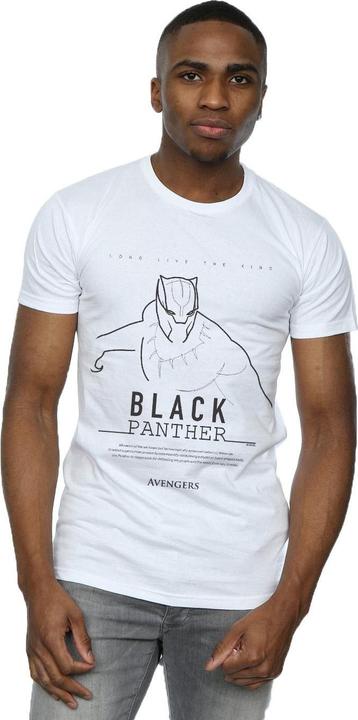 Actual product image Mens Black Panther Long Live The King T-Shirt (M)