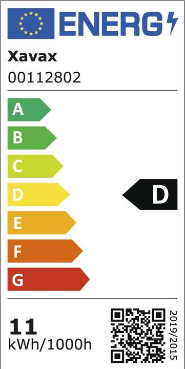 Energie-Label Xavax LED-Filament (E27, 11 W, 1521 lm, 1 x, D)