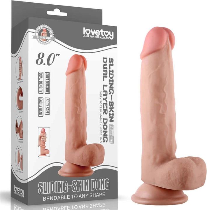 Actual product image Lovetoy Sliding Skin Dildo