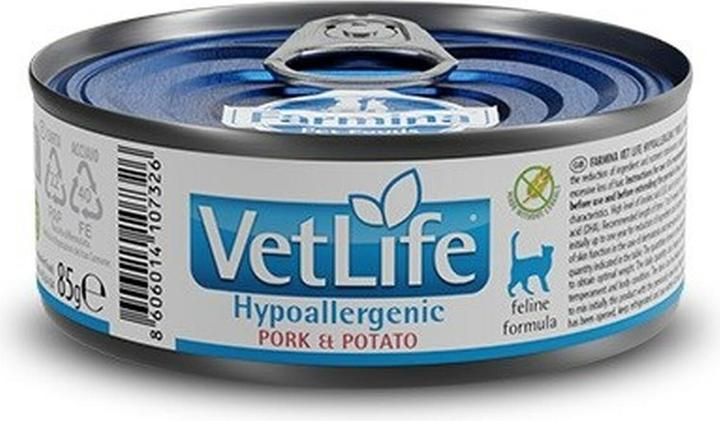Immagine prodotto Farmina Vet Life Hypoallergenic Pork & Potato - Cibo umido per gatti - 85 g (Adulto, 85 g)